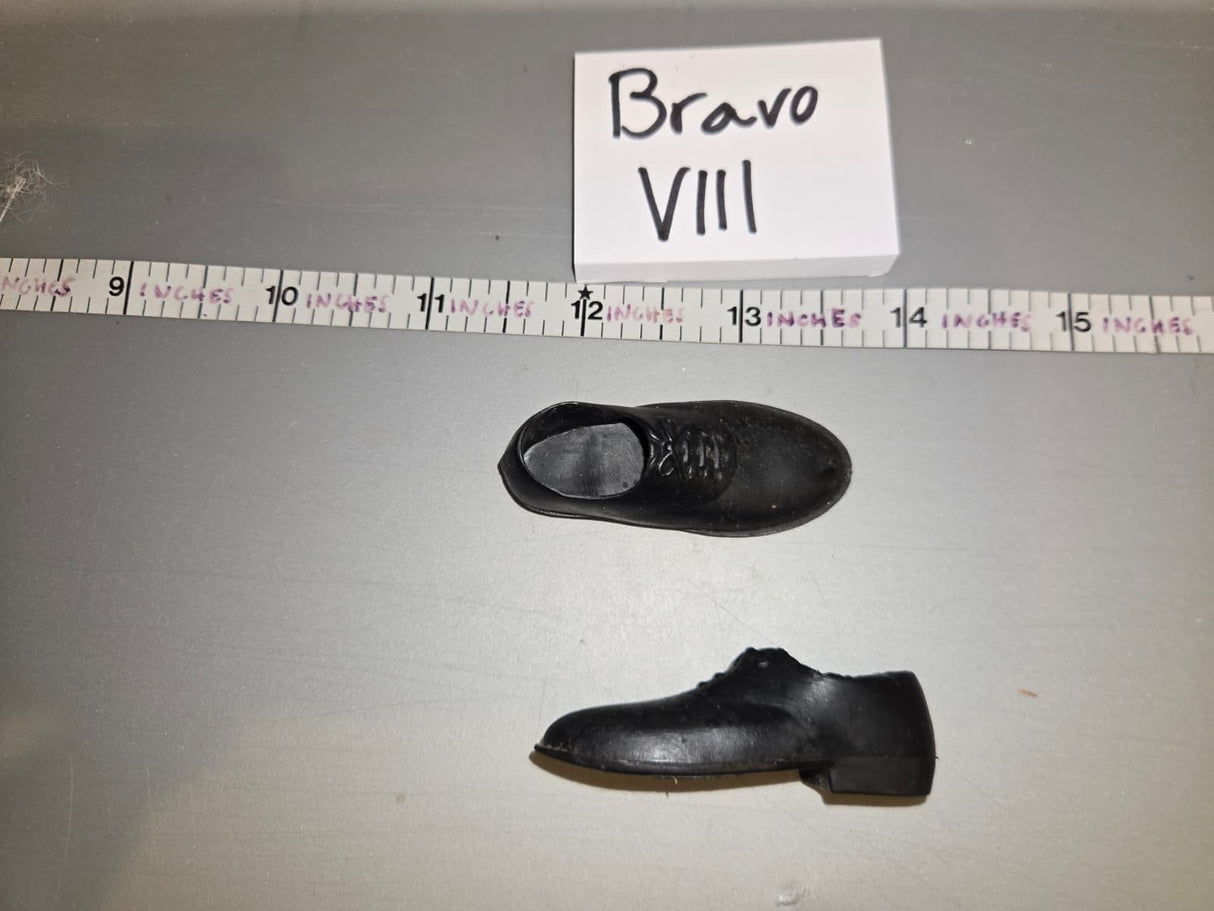 1/6 Scale Modern Black Dress Shoes