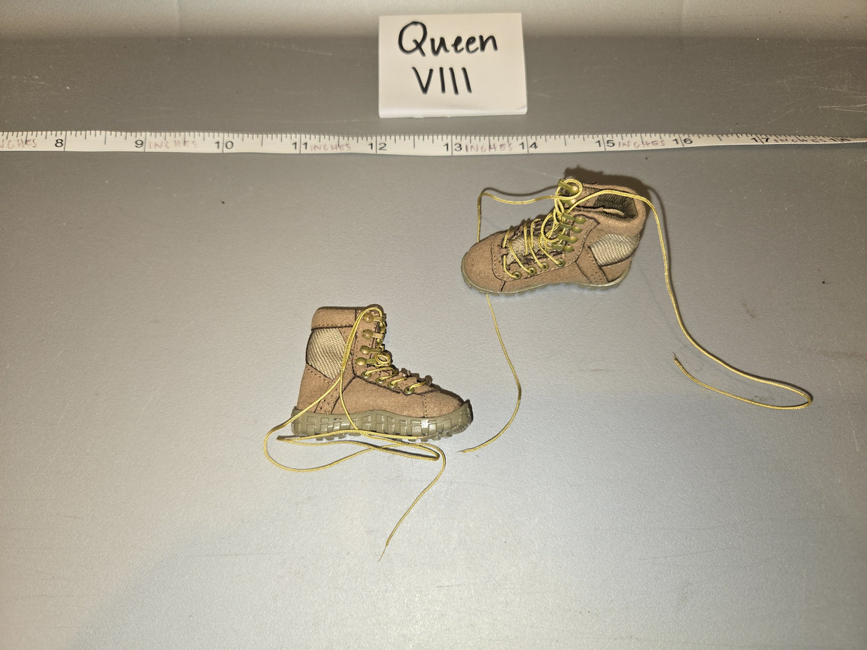 1/6 Scale Modern Era Tan Combat Boots - Leather