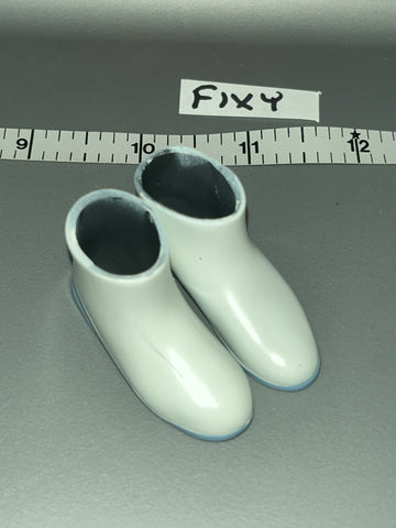 1/6 Scale Modern White Dress Shoes