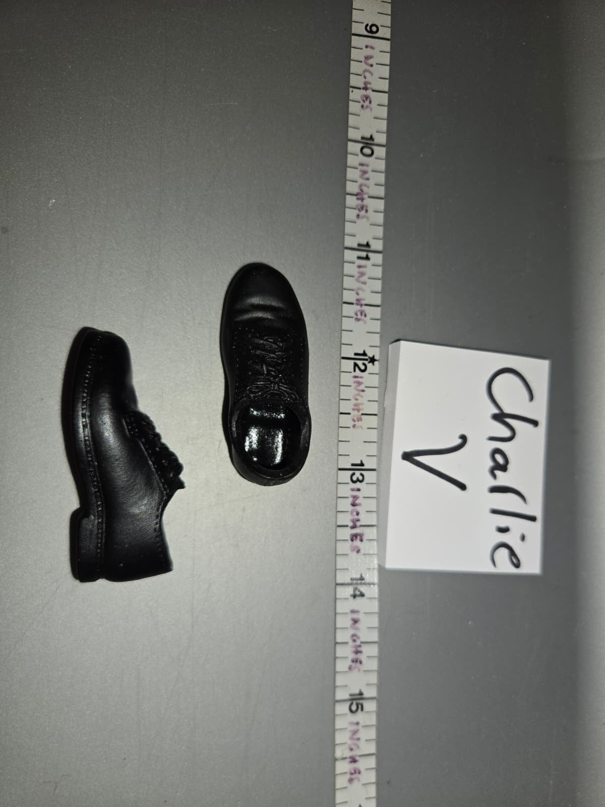 1/6 Scale Modern Black Dress Shoes