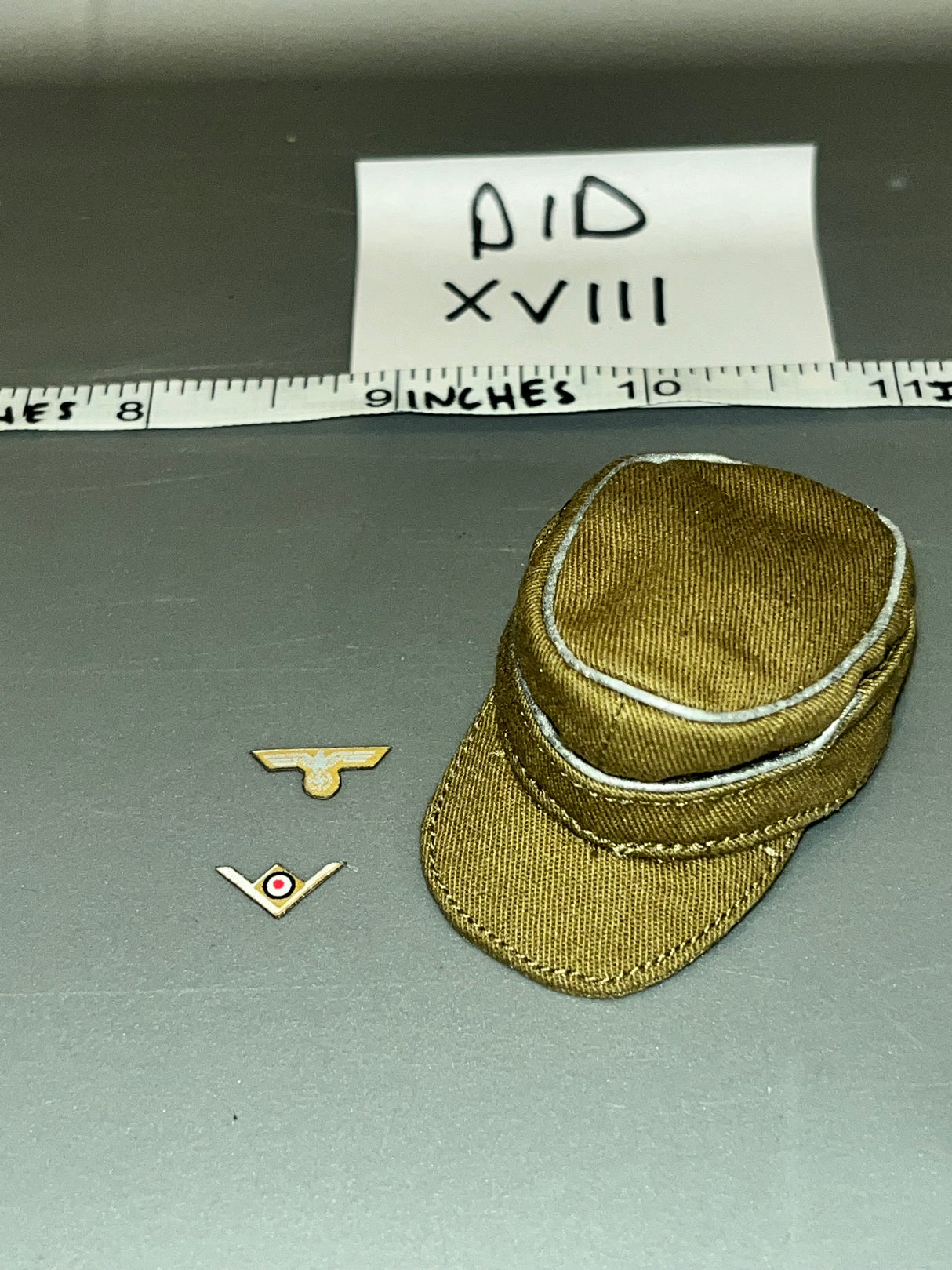 1/6 Scale WWII German Afrika Korps Tropical Field Cap - DID Supply / Tanker Ishaan