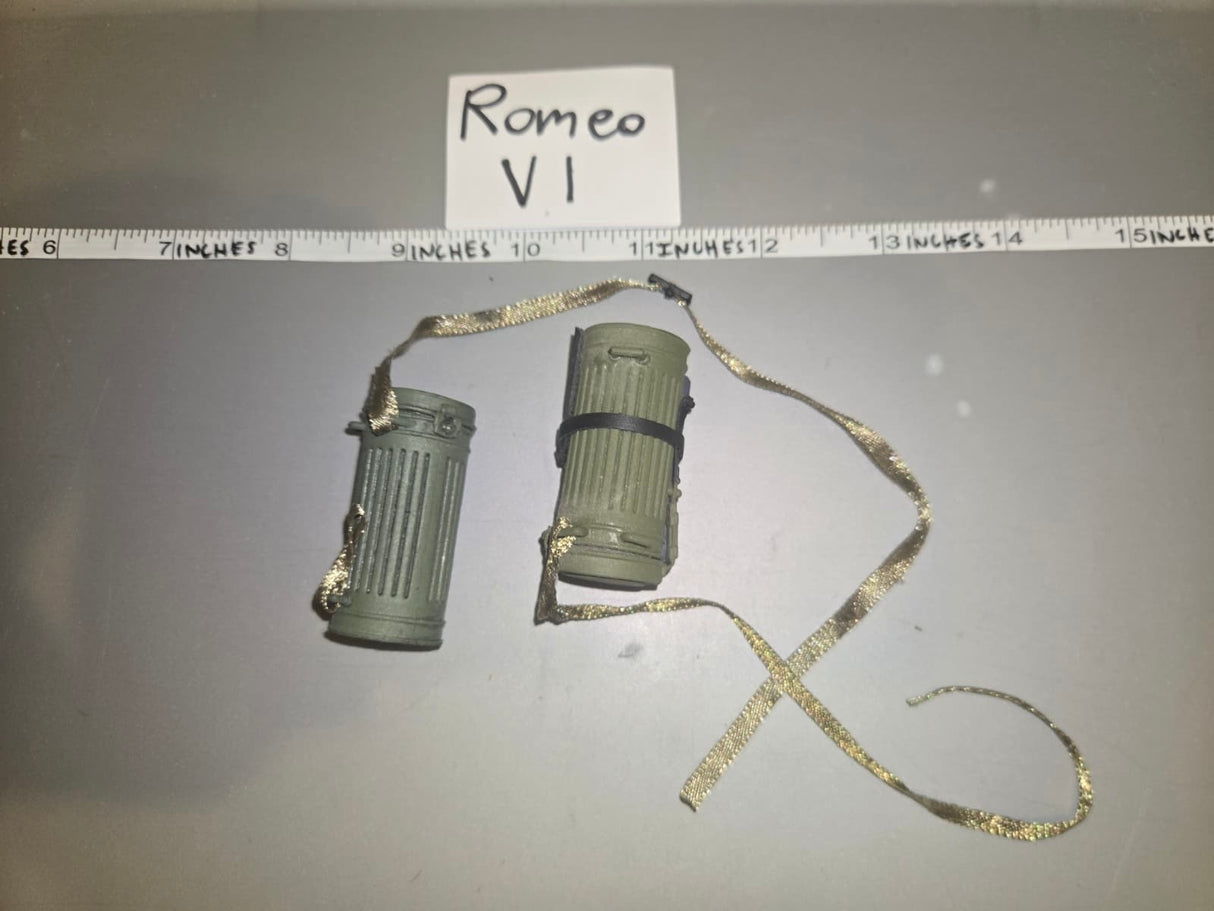 1:6 WWII German Gas Mask Canister Lot