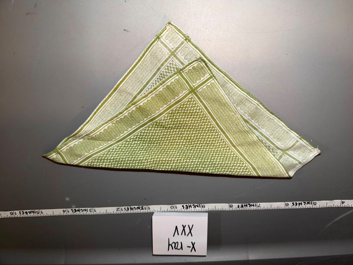1/6 Scale Modern Era Arab Keffiyeh Head Scarf Green Pattern - X-Ray XXX