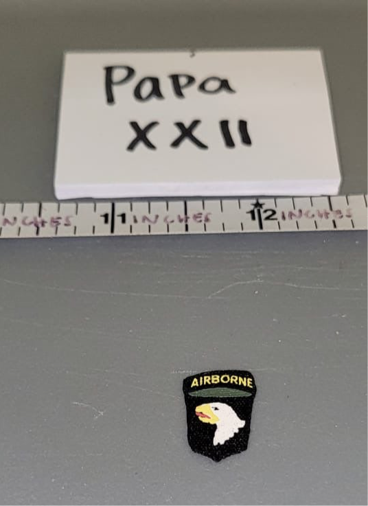1:6 WWII US Paratrooper 101st Patch