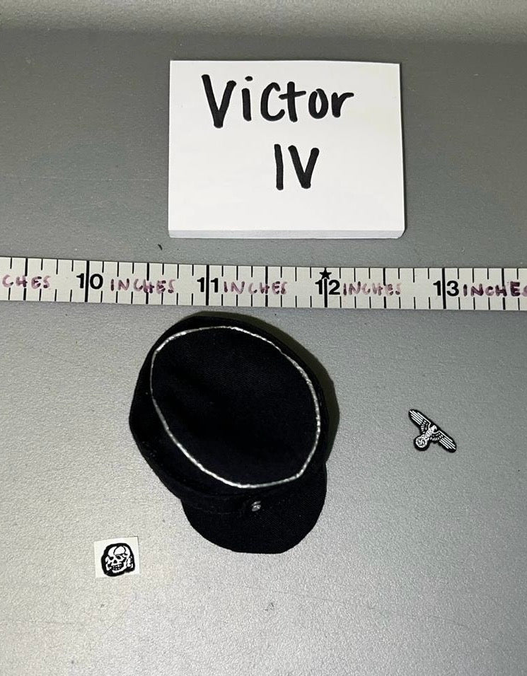 1/6 Scale WWII German Black Tanker Field Cap - Ujindou