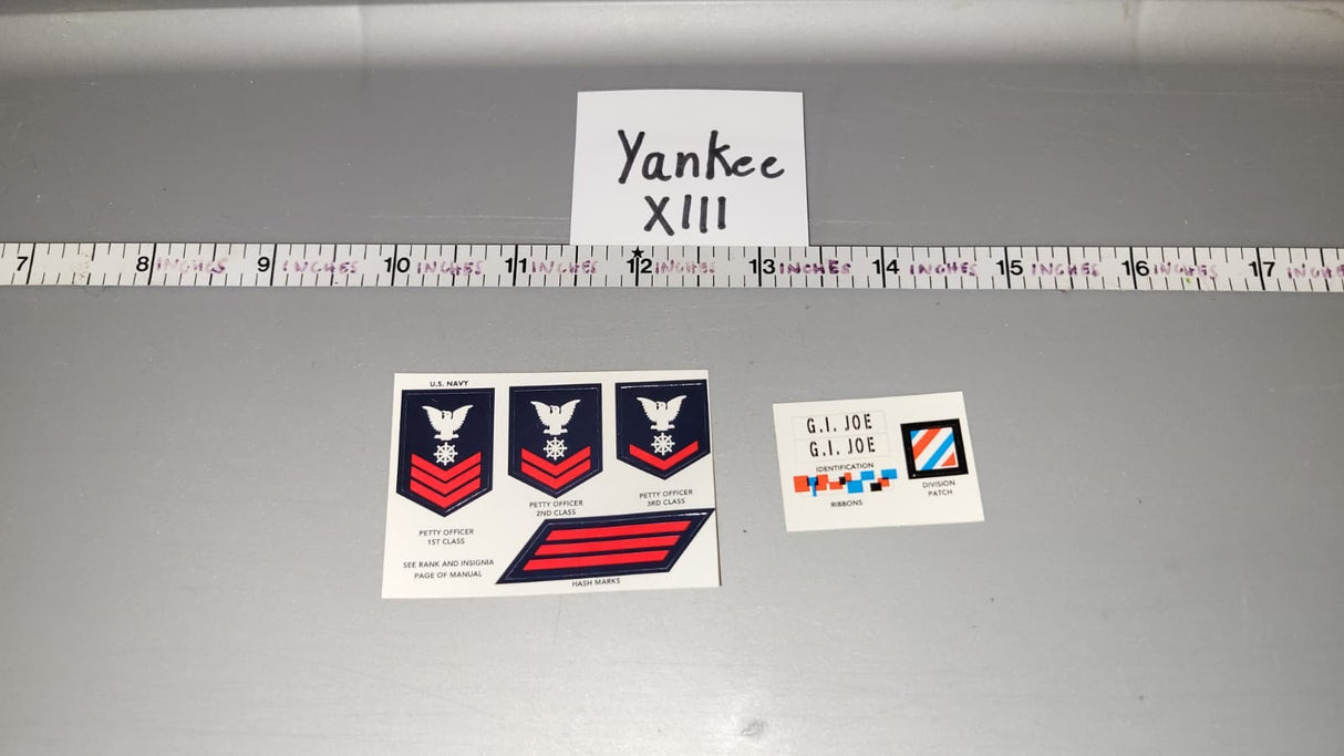 1:6 Scale Vintage Remake GI Joe Navy Insignia