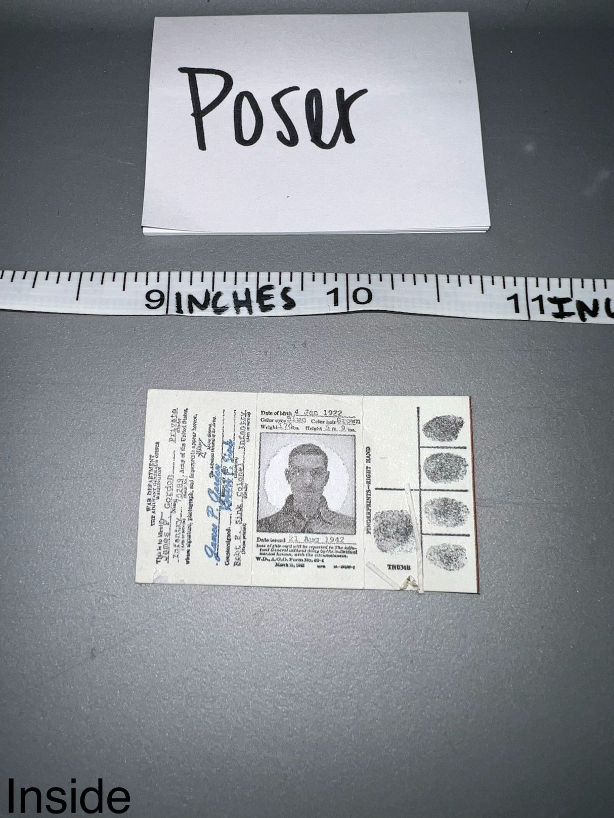 1/6 Scale WWII US Identity Documents