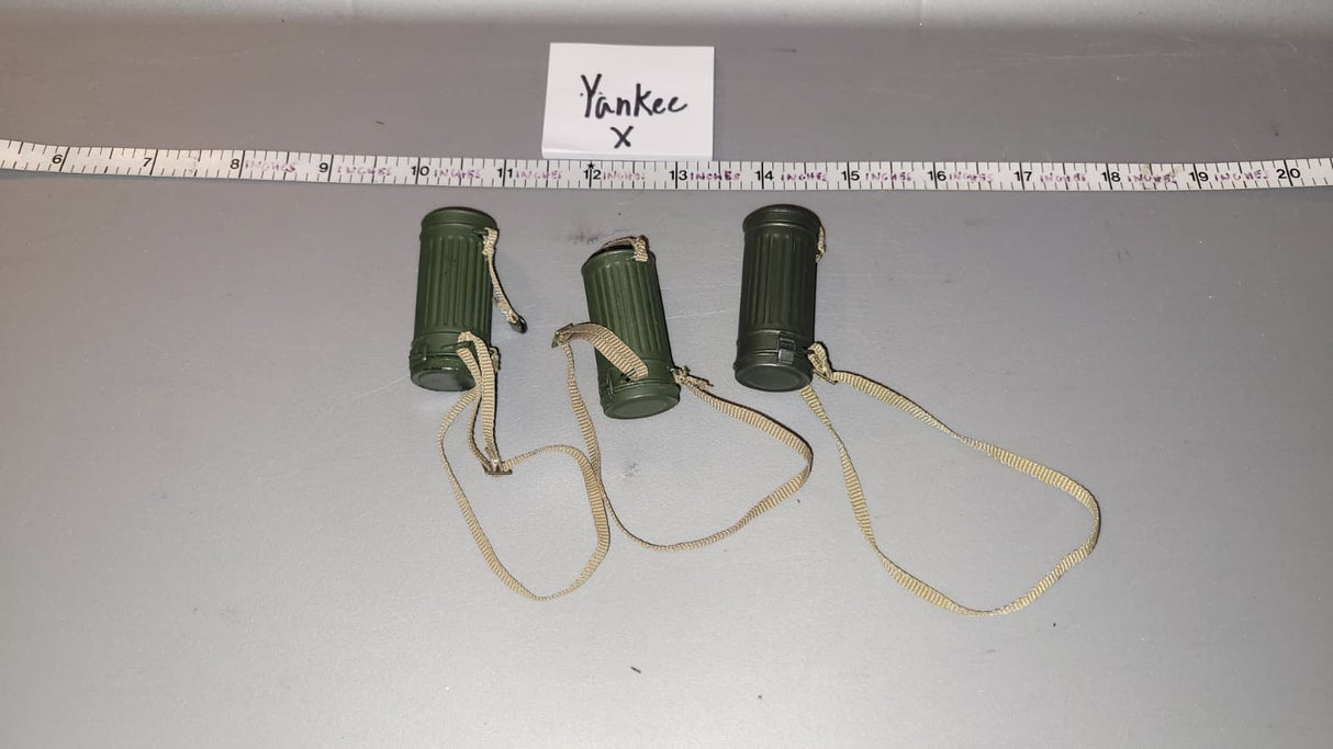 1:6 WWII German Gas Mask Canister Lot