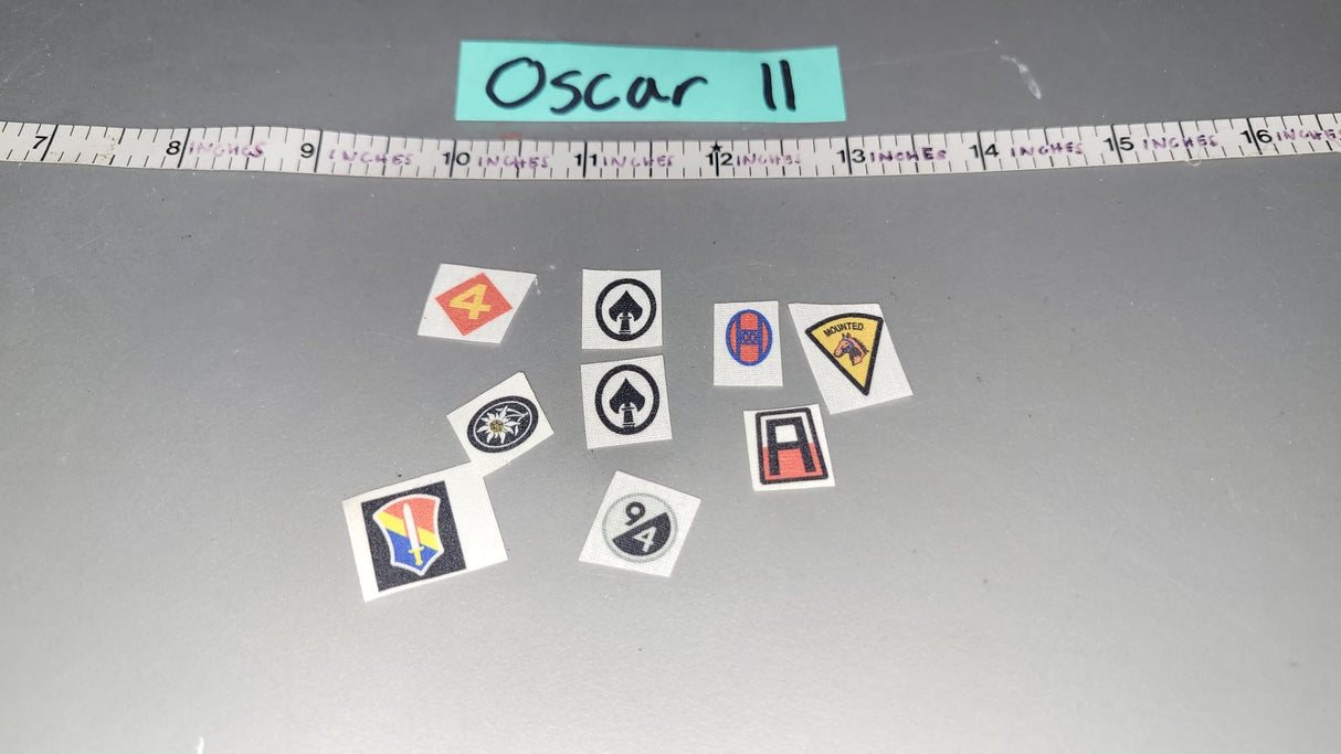 1:6 Scale WWII US Division Patch Lot