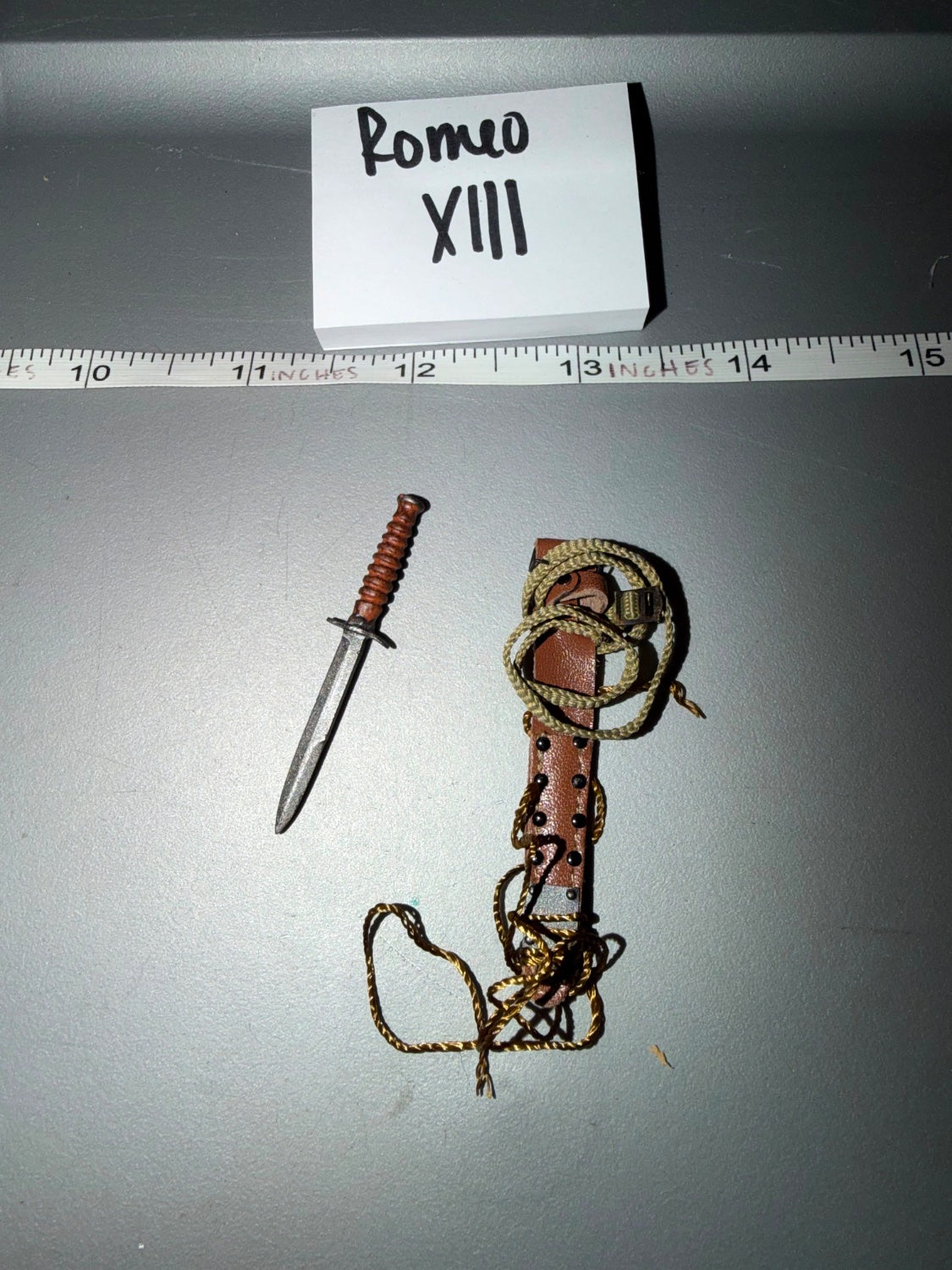 1/6 Scale Medieval Dagger with Scabbard and Belt