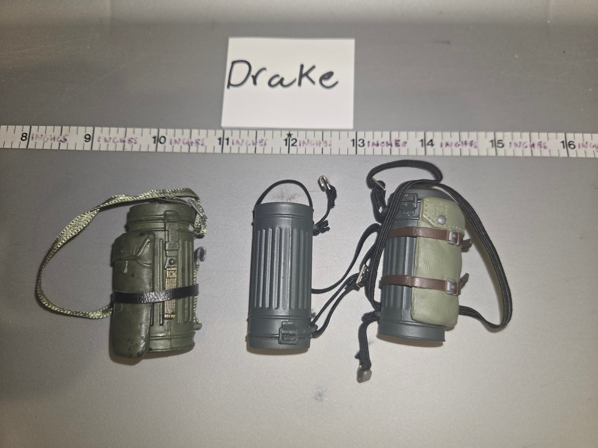 1:6 WWII German Gas Mask Canister Lot