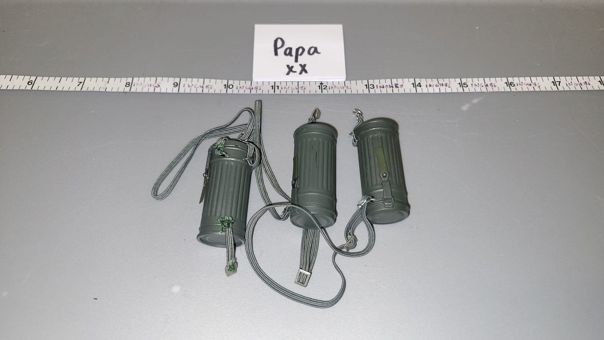 1:6 WWII German Gas Mask Canister Lot