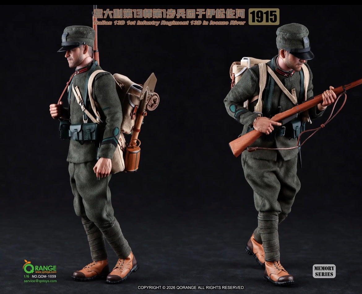 1/6 Scale World War One Italian 13D 1st Infantry Regiment 13D in Isonzo River 1915 QOM-1059 QORange *Preorder*
