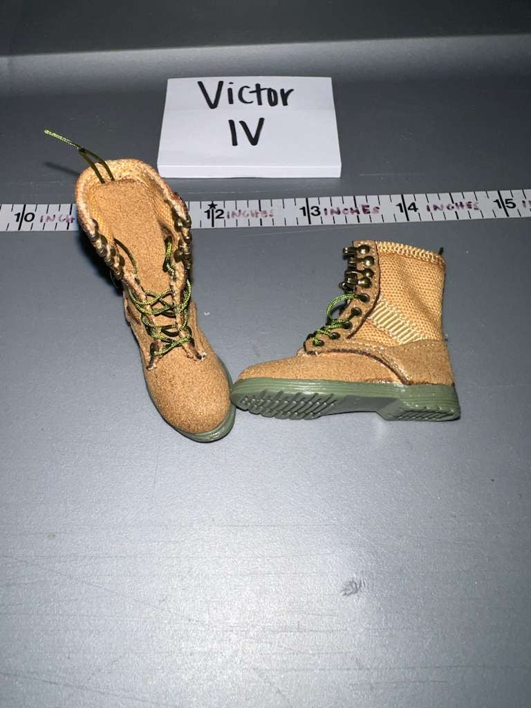 1/6 Scale Modern Era Desert Boots - Working Laces