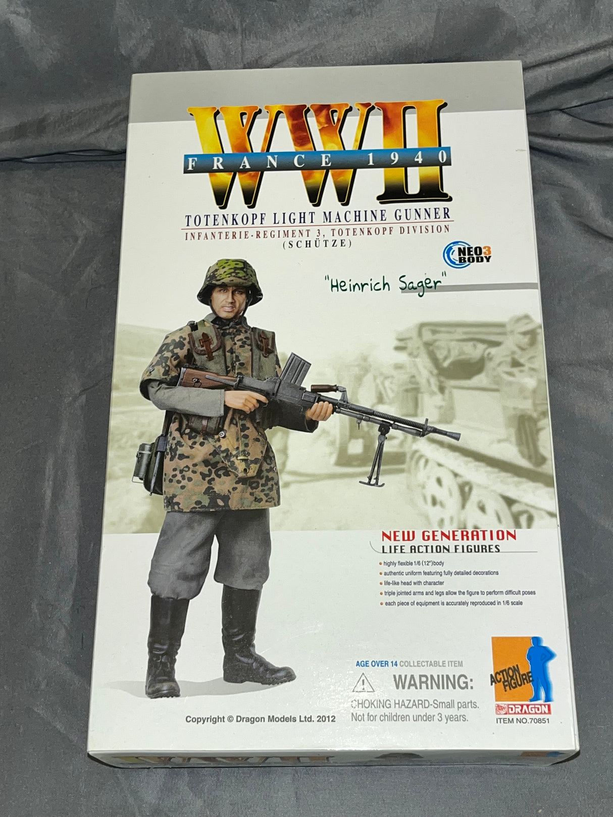 1/6 Scale WWII GERMAN Machine Gunner Heinrich Sager - NIB Dragon