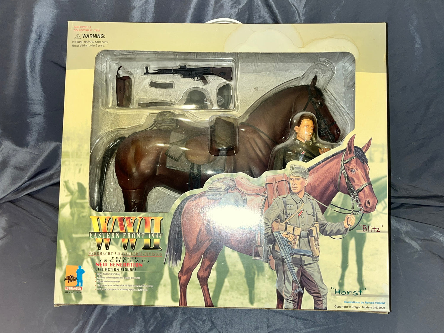 1/6 Scale WWII German Cavalry Horse - Horst and Blitz- Dragon - NIB