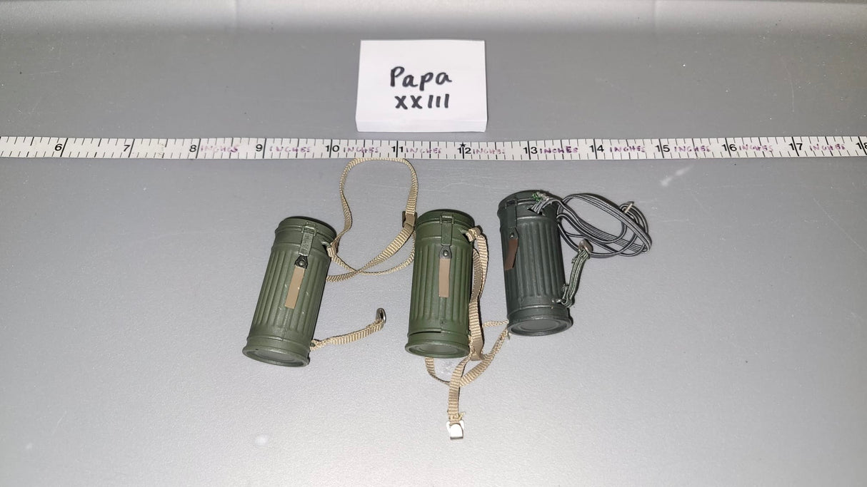 1:6 WWII German Gas Mask Canister Lot