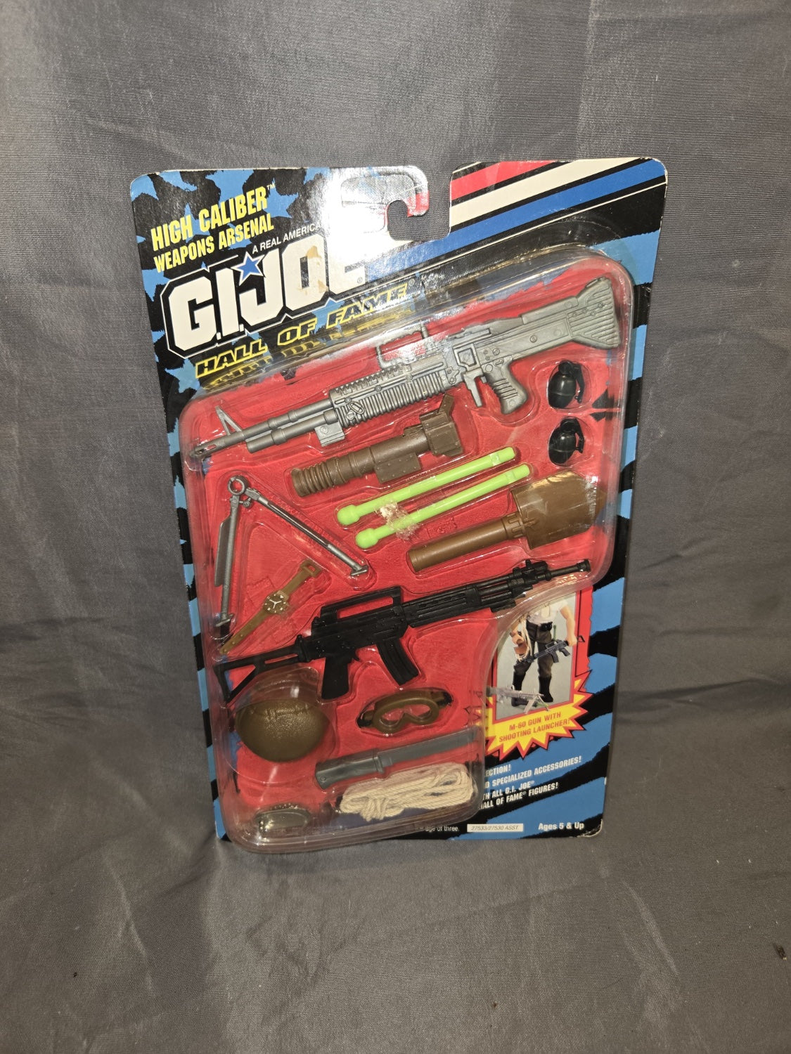 1/6 Scale G.I. Joe Hall of Fame High Caliber Weapons Arsenal Set with M-80 Gun and Shooting Launcher - NIB GI Joe