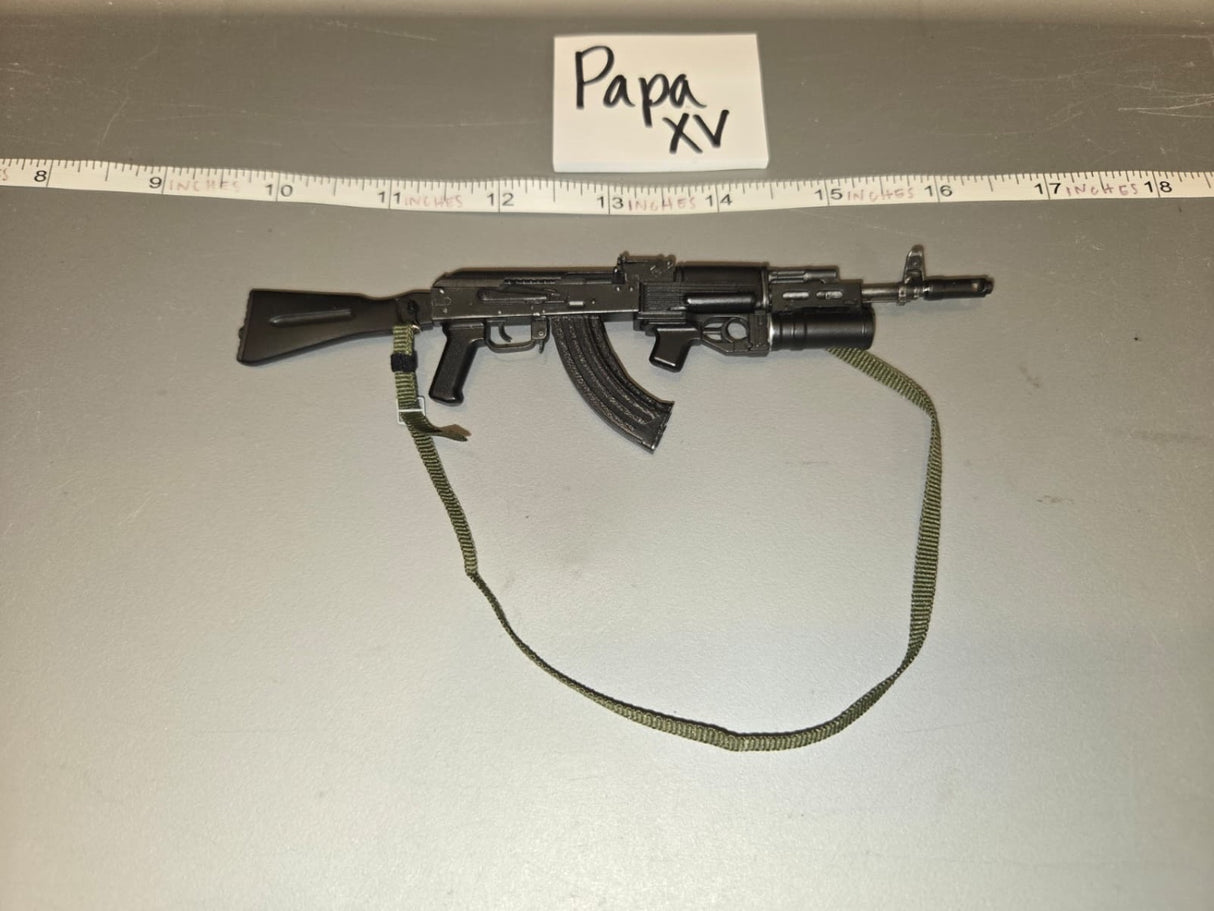 1/6 Scale Modern Era Russian AK-74M with Underbarrel Grenade Launcher and Sling - Papa XV
