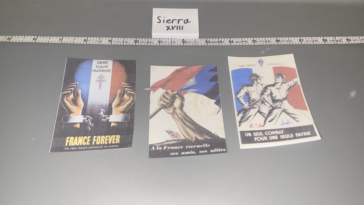 1/6 Scale WWII French Propaganda Posters