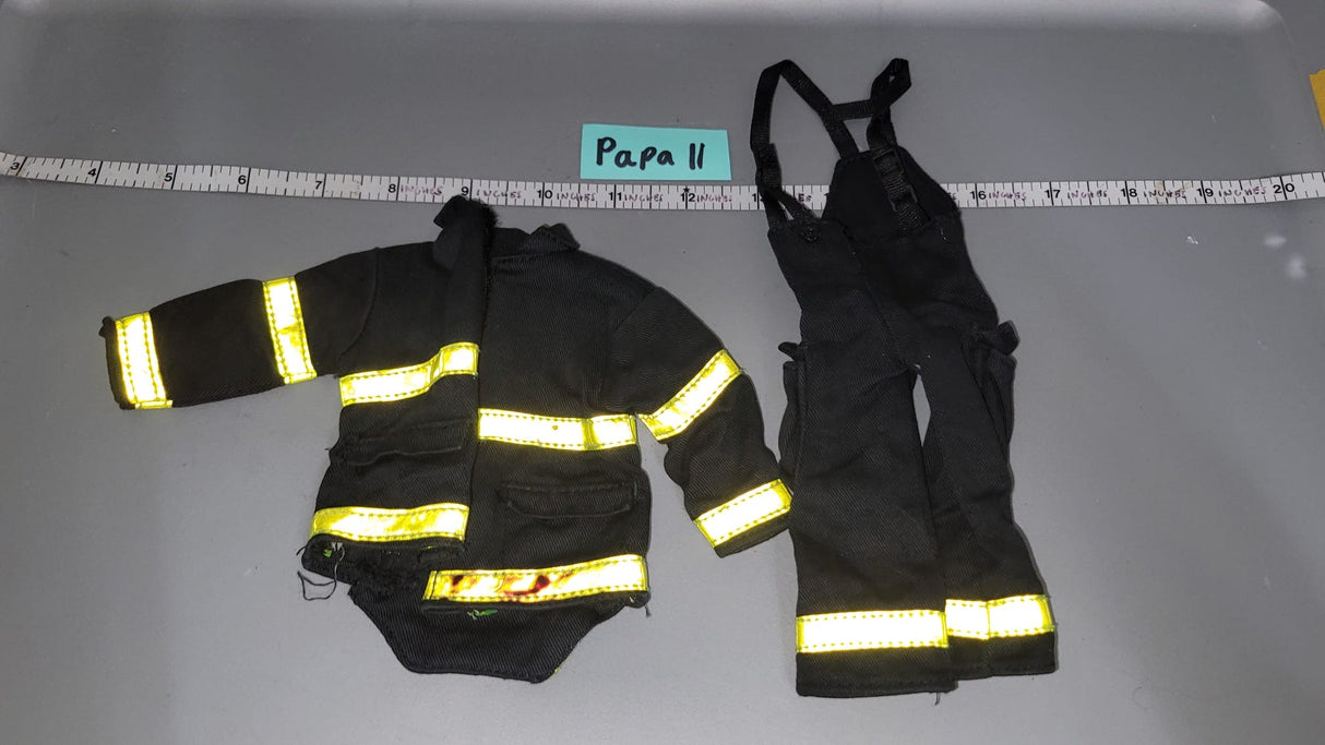 1/6 Scale Modern Era Firefighter Bunker Gear Uniform