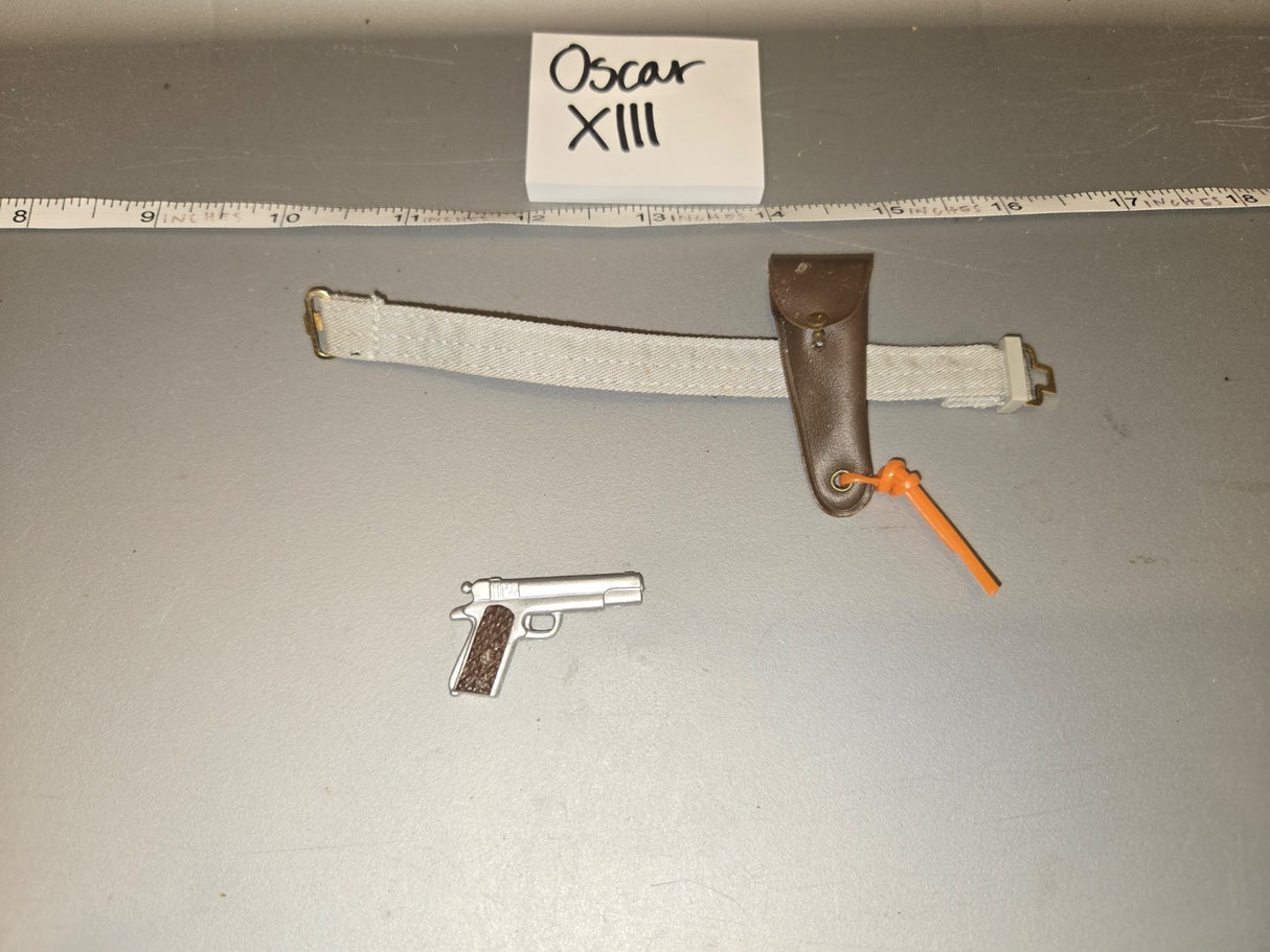 1/6 Scale WWII US .45 Pistol, Belt, and Holster Set - Oscar XIII