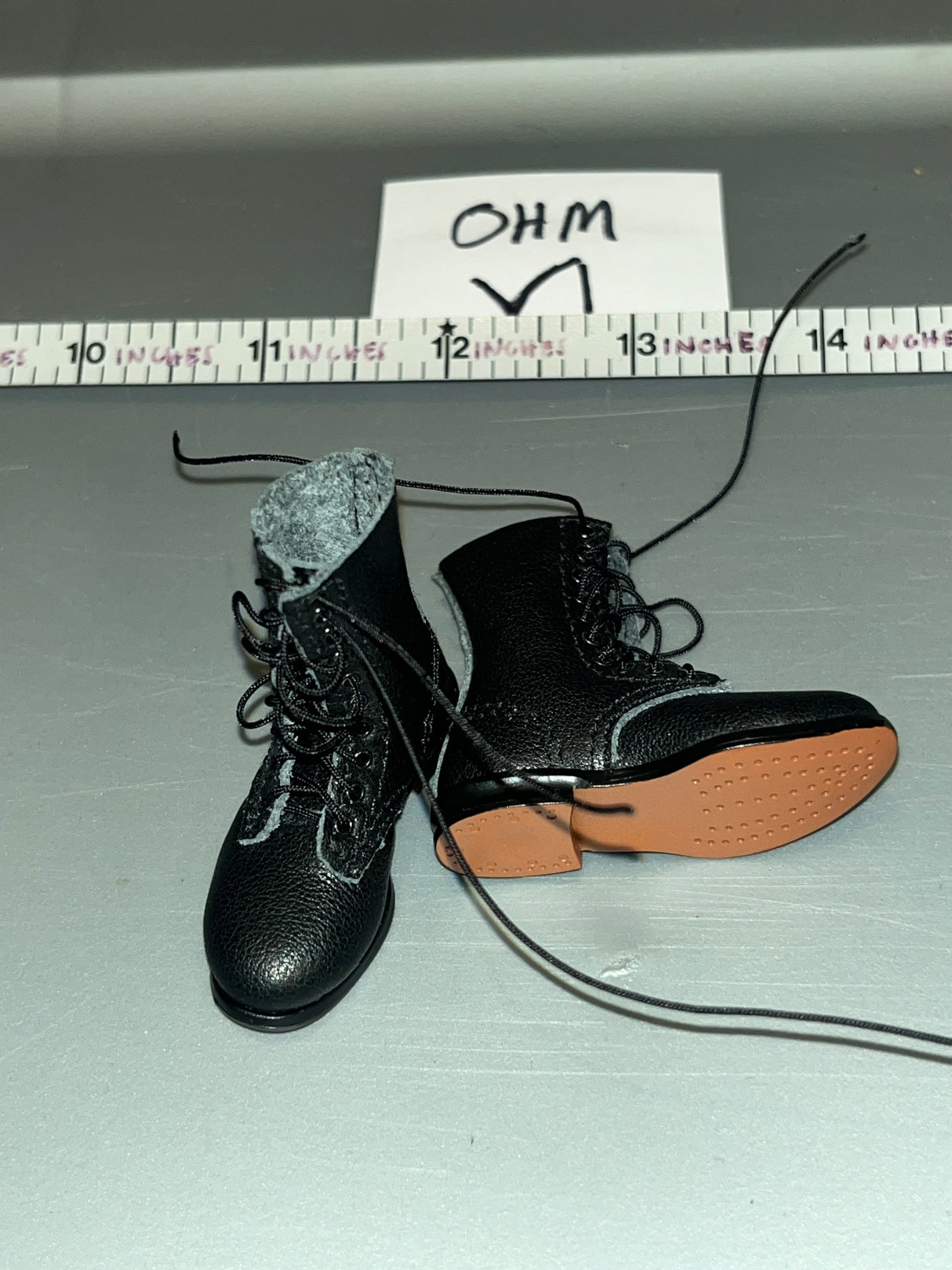 1/6 Scale WWII German Fallschirmjager Leather Paratrooper Boots - UJINDOU Battalion 600 Fallschirmjager