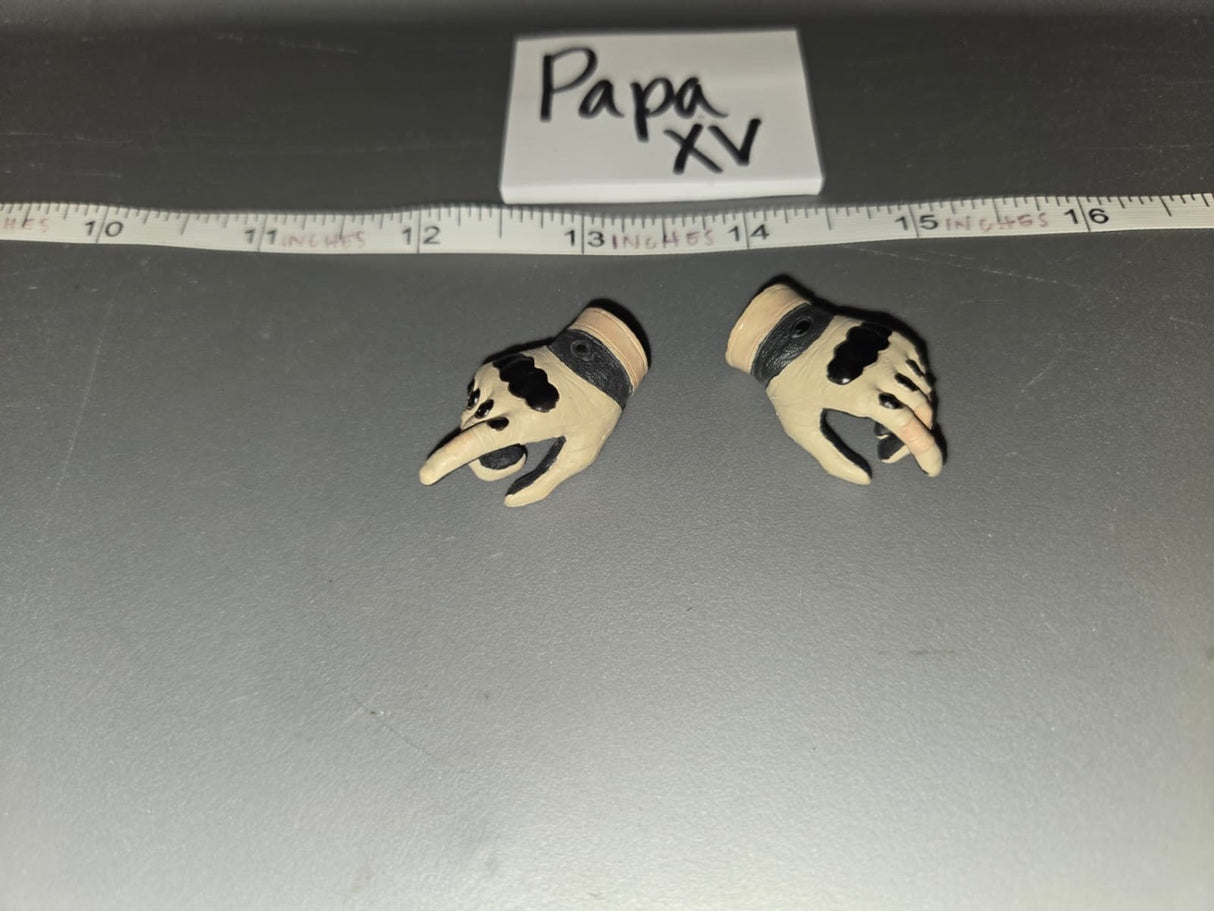 1/6 Scale Modern Military Tan Tactical Gloved Hands - Papa XV