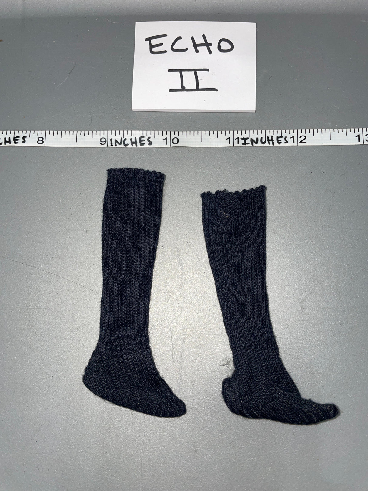 1:6 Scale Napoleonic Era Long Black Socks