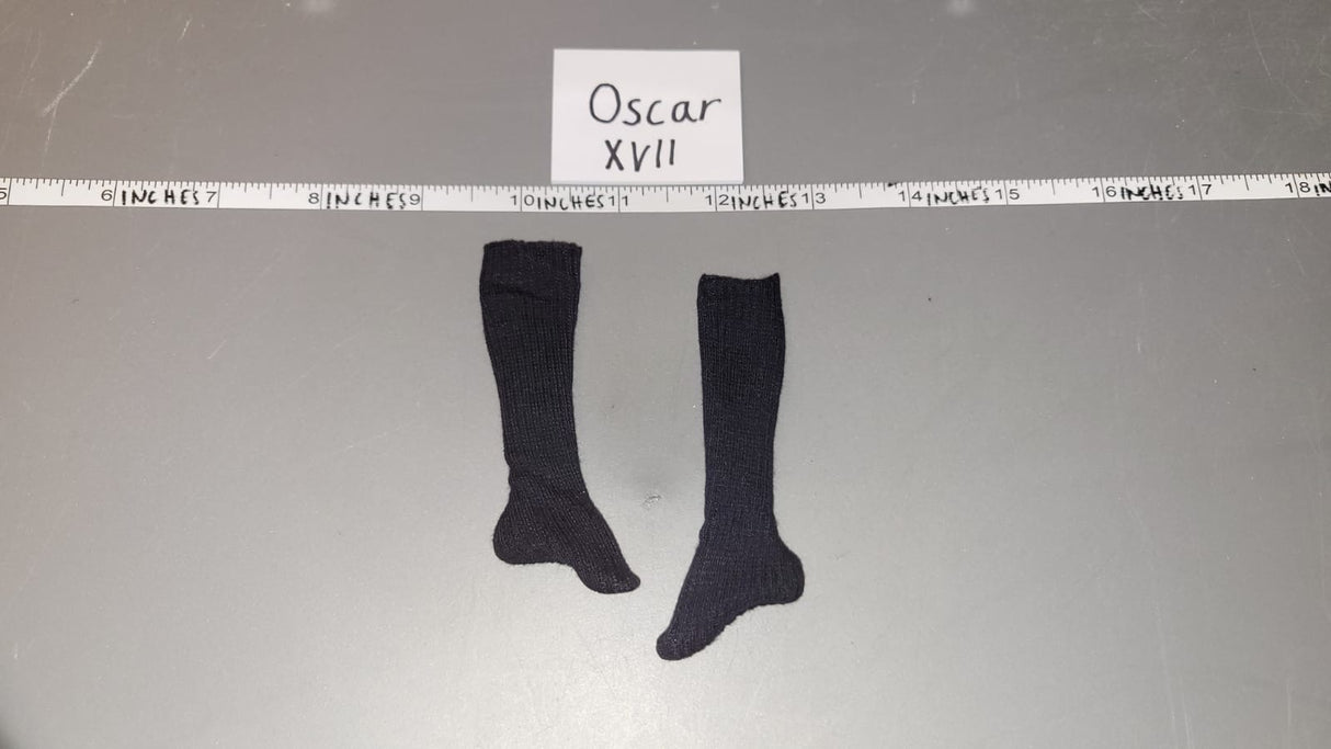 1:6 Scale Modern Era Black Socks