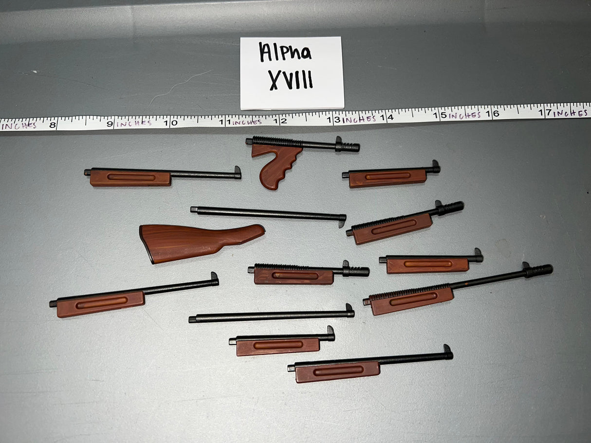 1/6 Scale WWII US Thompson Submachine Gun Parts Lot
