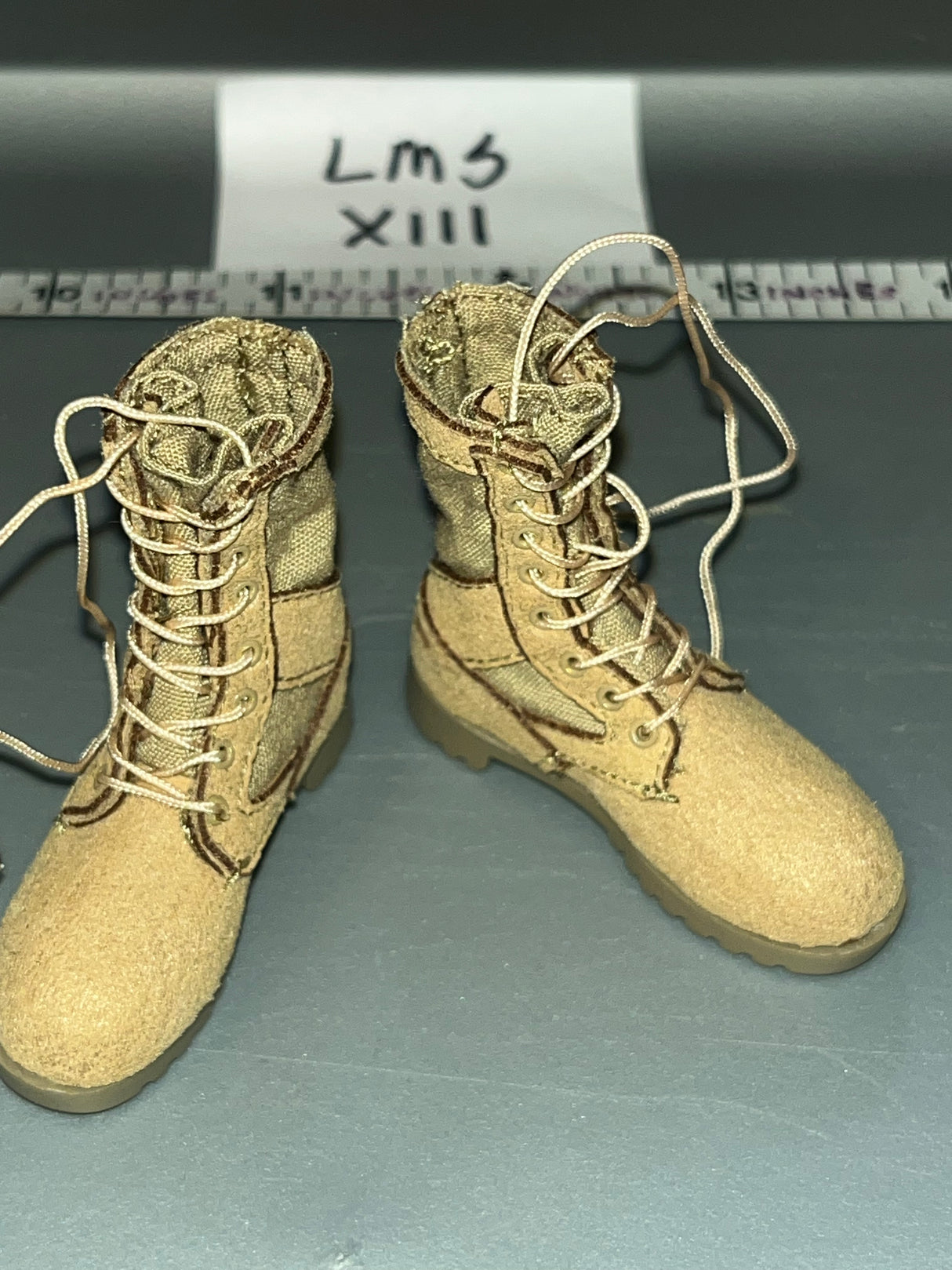 1:6 Scale Modern British Tan Boots - DAM U.K. British SAS Gulf War Gunner