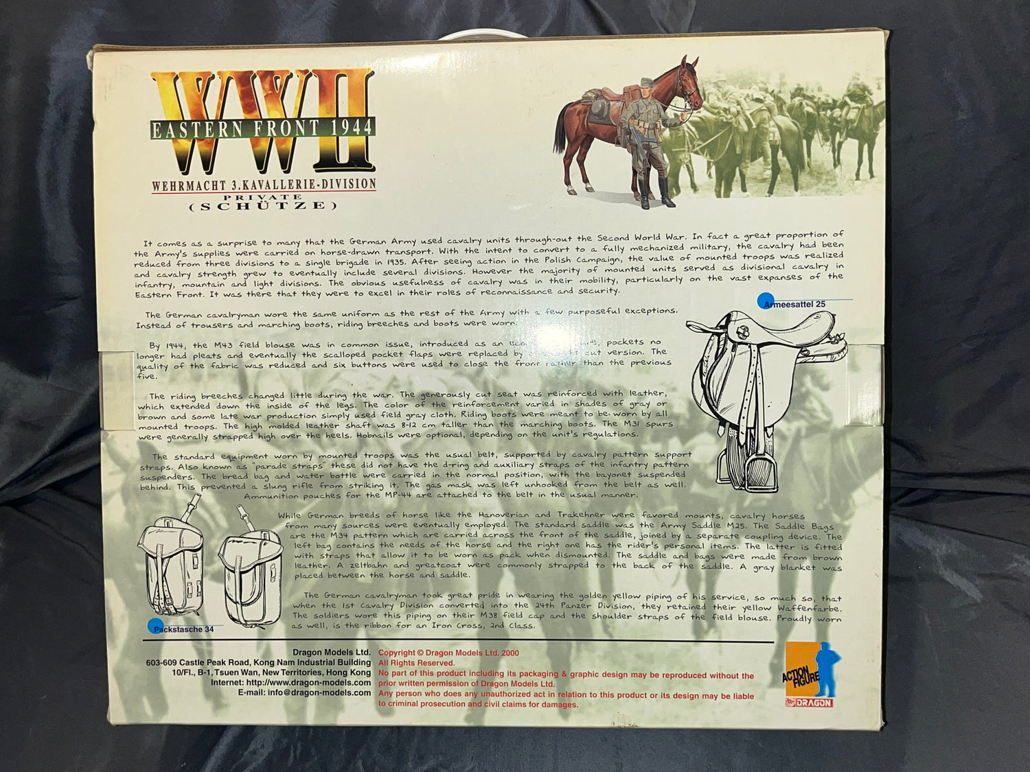 1/6 Scale WWII German Cavalry Horse - Horst and Blitz- Dragon - NIB