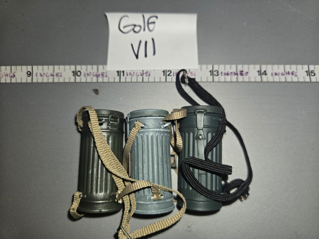 1:6 WWII German Gas Mask Canister Lot