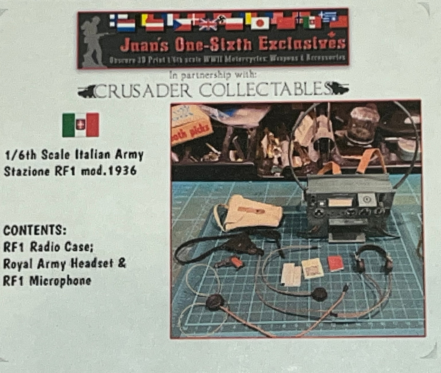 1/6 Scale WWII Italian Radio Stazione RF1 mad. 1936 - Model Kit - Juan’s One Sixth Exlcusives / Crusader Collectibes