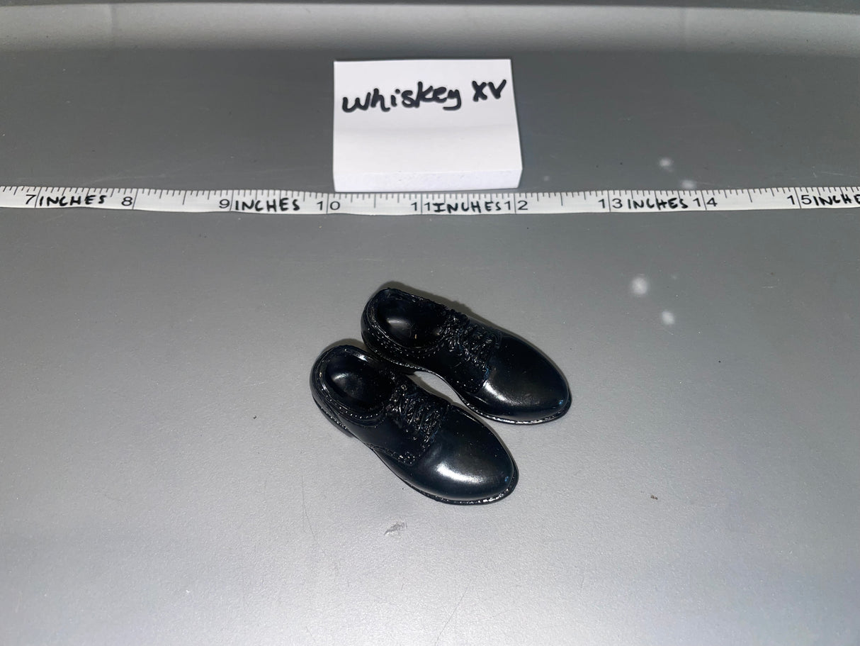 1/6 Scale Modern Black Dress Shoes