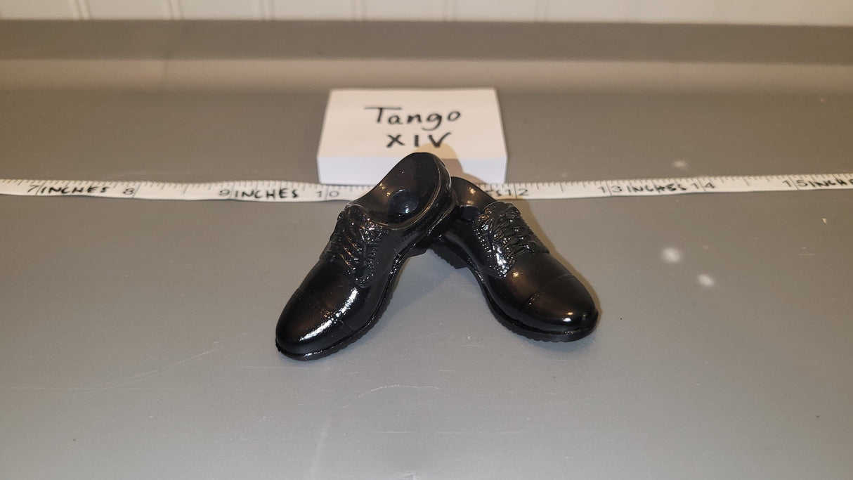 1/6 Scale Modern Black Dress Shoes