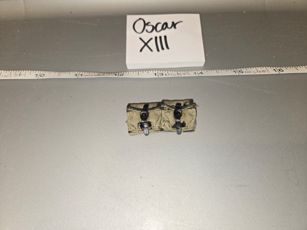 1/6 Scale WWII US Double Ammunition Pouch Set - Oscar XIII