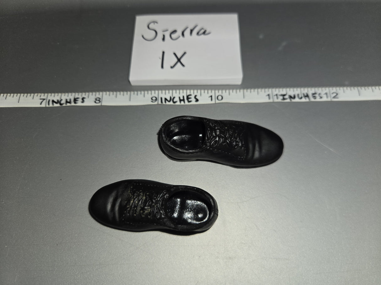 1/6 Scale Modern Black Dress Shoes