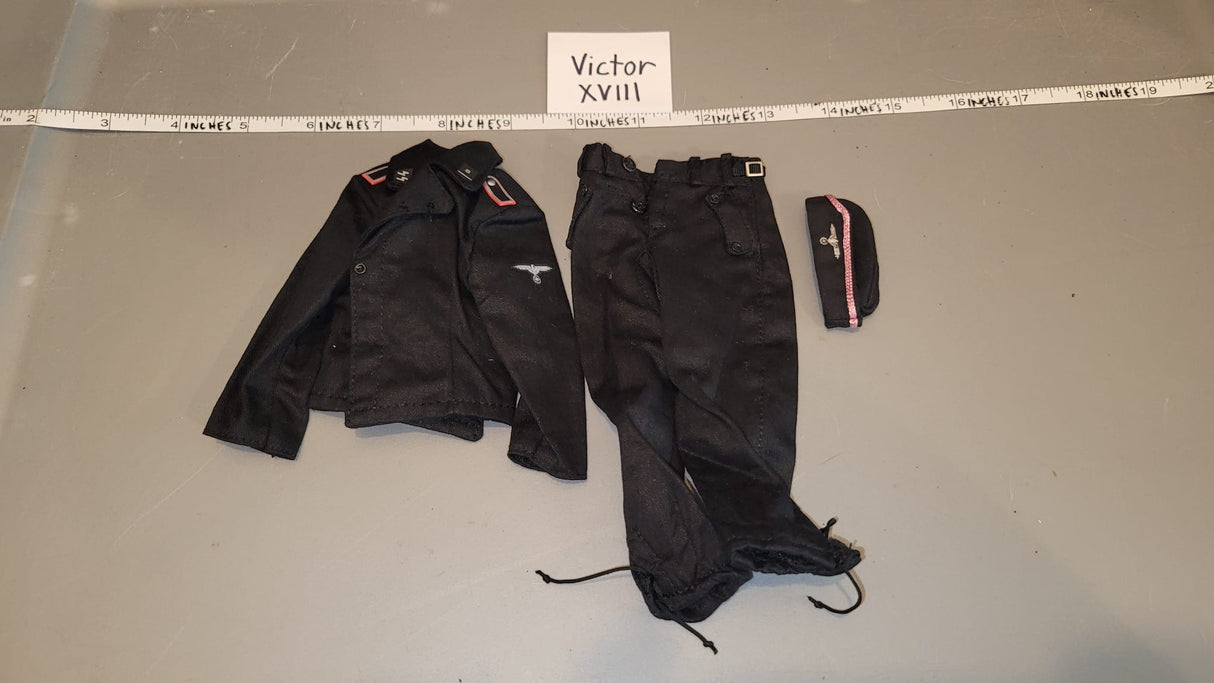 1/6 Scale WWII German Panzer Black Tanker Uniform