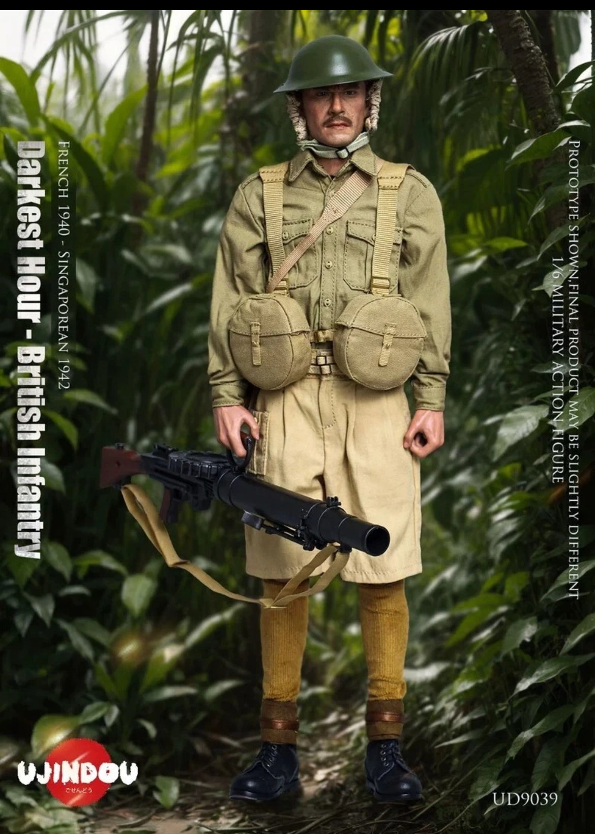 1/6 Scale WWII British Darkest Hour Figure - Singapore / Dunkirk - NIB Ujindou