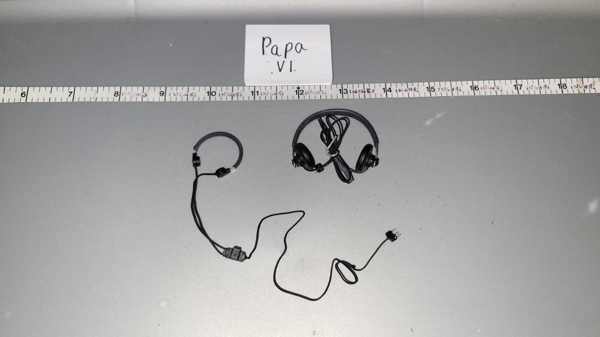 1/6 Scale WWII German Tanker Head Phones Set