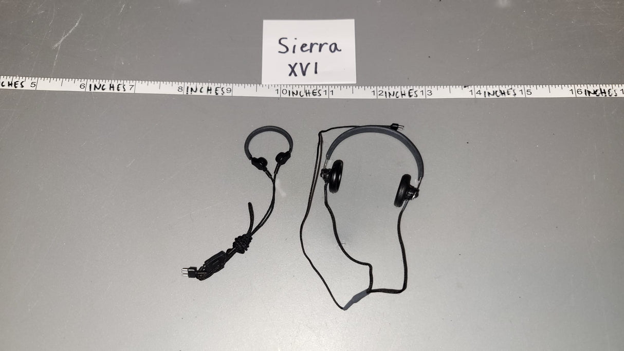 1/6 Scale WWII German Tanker Head Phones Set