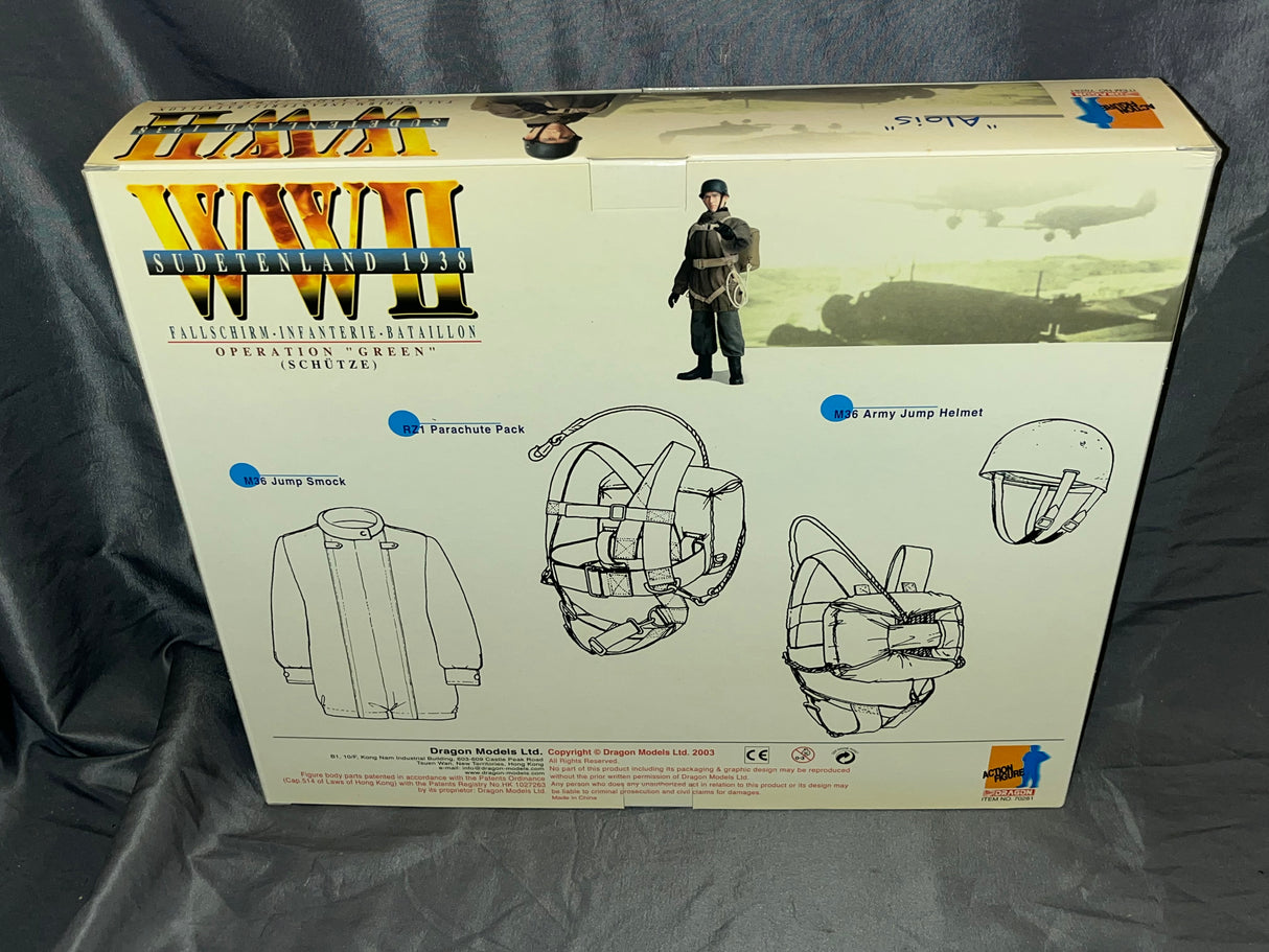 1/6 Scale WWII German Fallshirmjager Alonis - Operation Green - NIB Dragon