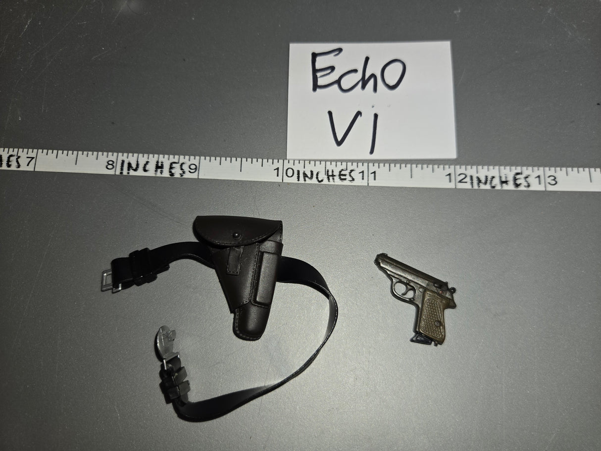 1/6 Scale WWII German Officer Belt Pistol and Holster