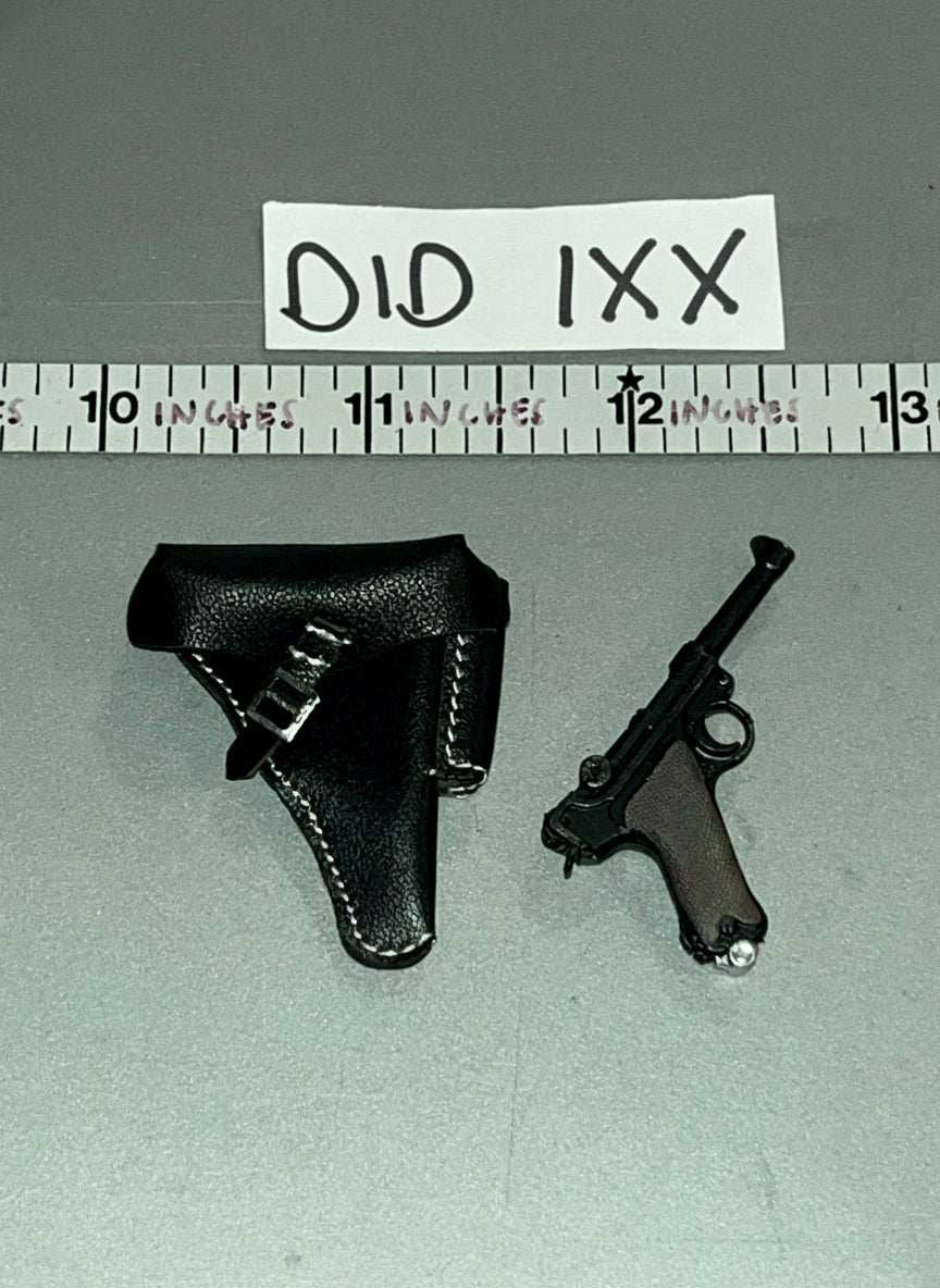 1/6 Scale WWII German Luger Pistol and Holster - DID Medic Groger