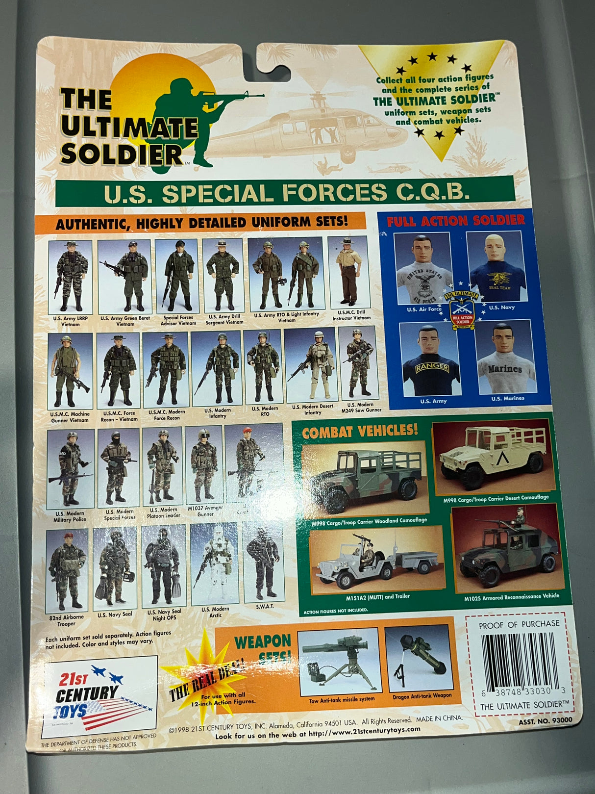 1/6 Scale Ultimate Soldier U.S. Special Forces CQB - NIB Ultimate Soldier Uniform Set