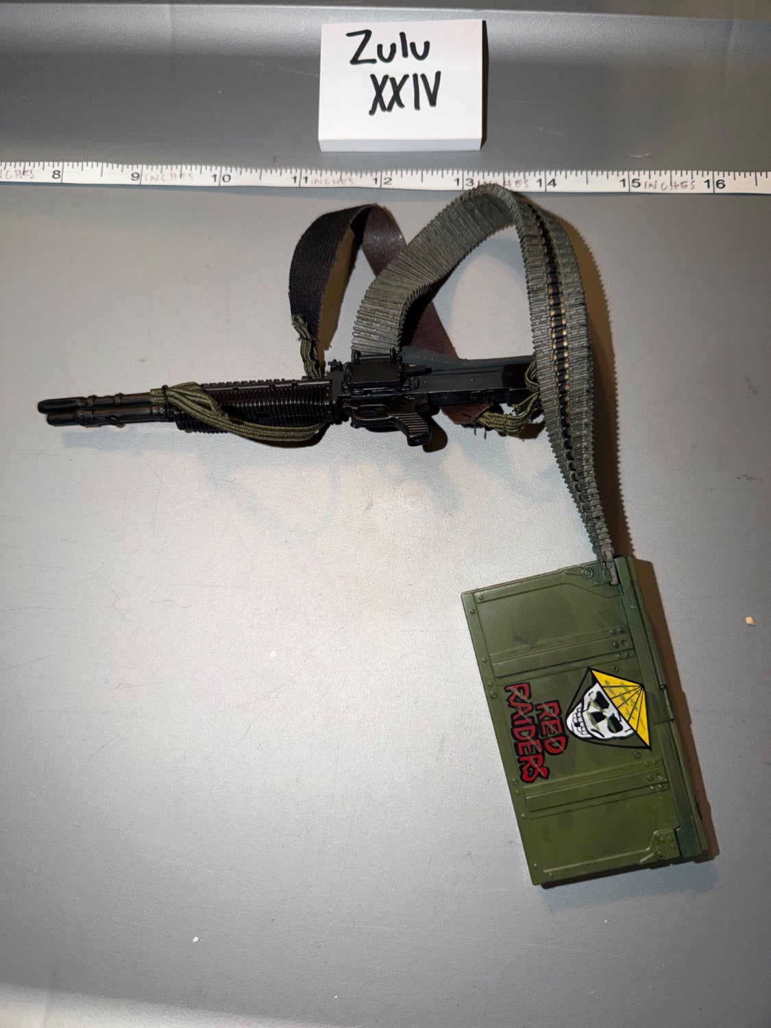 1/6 Scale Vietnam Era M60 Machine Gun with Ammo Belt and Box