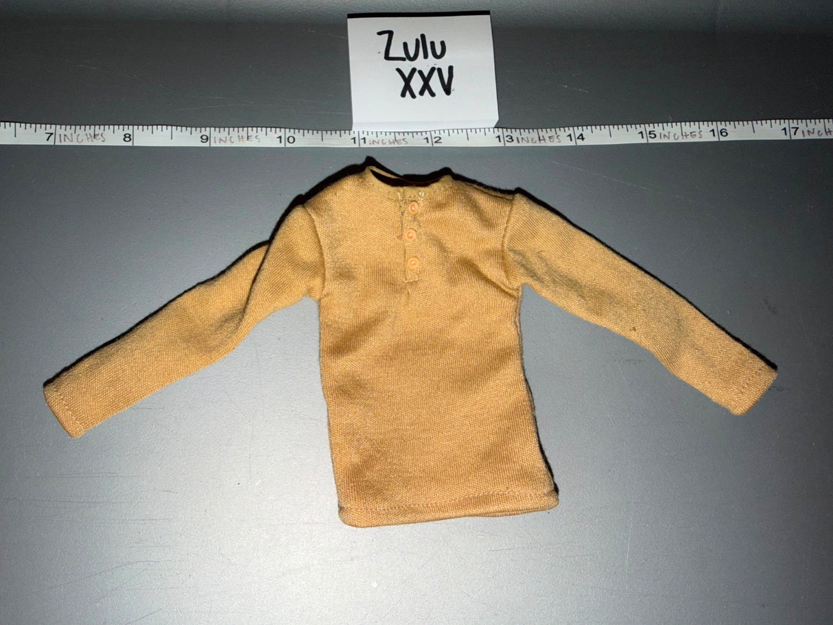 1/6 Scale WWII US Long Sleeve Henley Undershirt