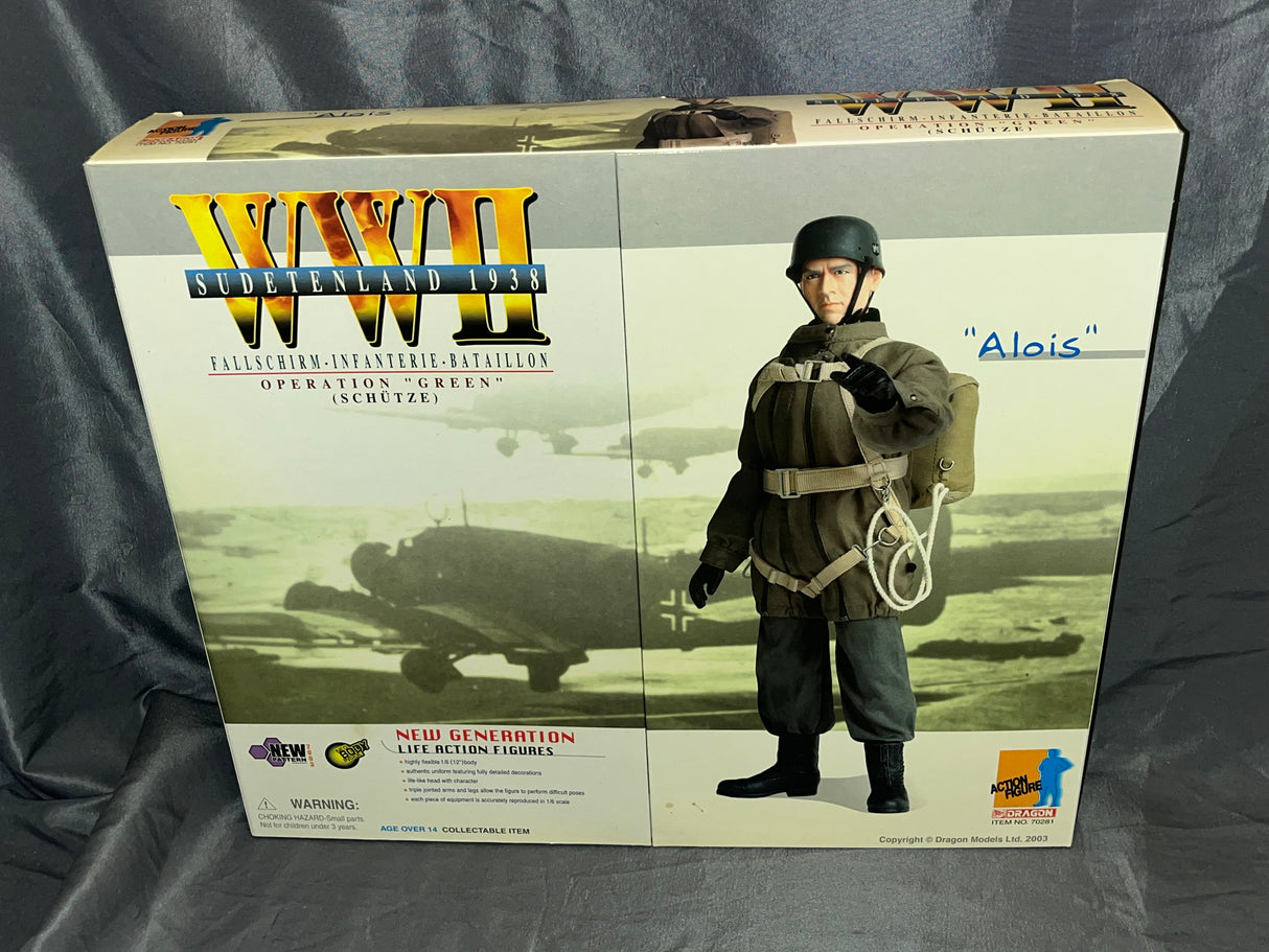 1/6 Scale WWII German Fallshirmjager Alonis - Operation Green - NIB Dragon